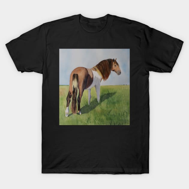 Wild Horse from Assateague Island T-Shirt by Sandraartist